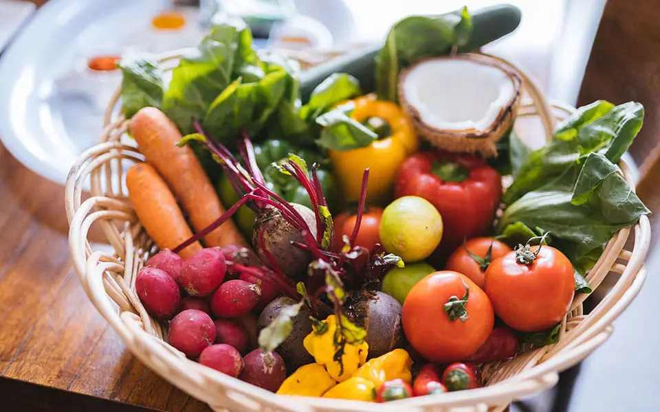 Vegetables on a plate