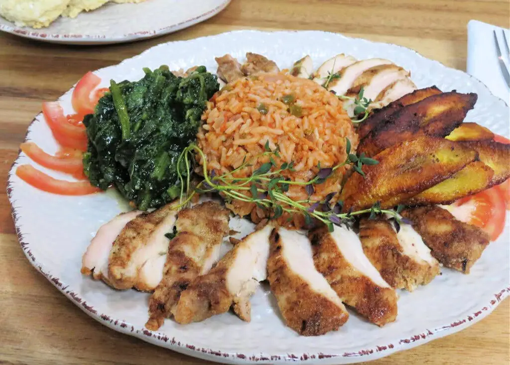 A dish of jollof rice