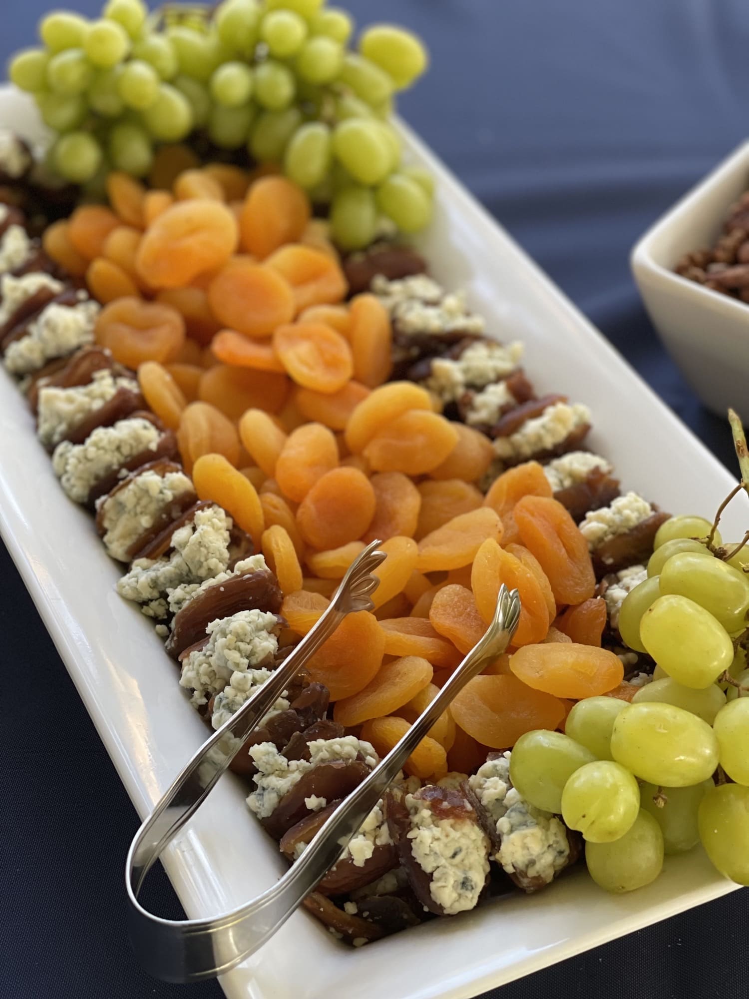 Apricots, grapes and cheese
